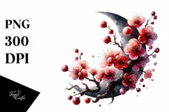Shiny Cherry Blossom Wood Clipart Product Image 1