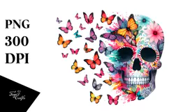 Cute Skull Painting, Transparent PNG Product Image 1