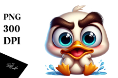 Cute Cartoon Duck with Fake Innocence PNG Product Image 1