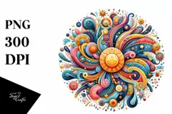 Colorful Watercolor Whimsical Sun Clipart Product Image 1