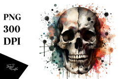 Grunge Skull PNG Product Image 1