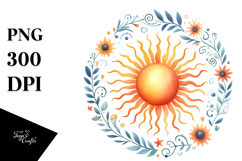 Whimsical Smiling Sun PNG Product Image 1