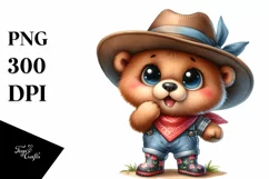 Expressive Baby Bear Standing | Sublimation | Clipart Product Image 1