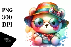 Cute Baby Bear with Sunglasses | Clipart Product Image 1