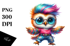 Vibrant Owl Dancing PNG Product Image 1