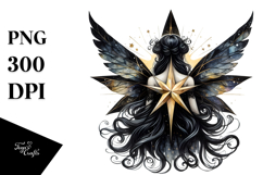 Gothic Fairy on Star PNG Product Image 1