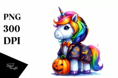 Vibrant Unicorn Halloween Costume Clipart Product Image 3