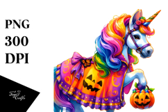 Vibrant Unicorn Halloween Costume Clipart Product Image 1