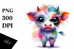 Colorful Baby Cow | Clipart Product Image 1