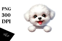 Enthusiastic Bichon Frise Baby | Clipart Product Image 3