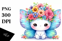 Colorful Butterfly Panda Flower Crown Clipart Product Image 3