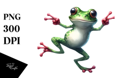 Funny Frog Dancing Clipart Product Image 1