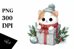 Cute Baby Kitten Winter PNG Product Image 3