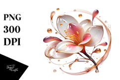 Glossy Freesia Abstract, High-Res PNG Product Image 1
