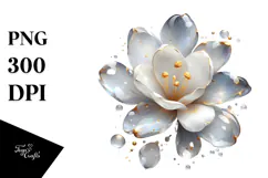 Glossy Freesia Abstract, High-Res PNG Product Image 1