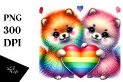 Pomeranian with Rainbow, Transparent PNG Product Image 1