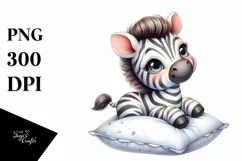 Colorful Baby Zebra | Sublimation Clipart Product Image 3