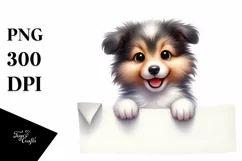 Funny Collie | Cute Baby | Watercolor Product Image 3