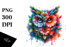 Vibrant Watercolor Owl, 20 oz Tumbler Product Image 1