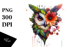 Vibrant Owl with Flowers, 20 oz Tumbler Product Image 1