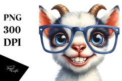 Funny Baby Dog Goat PNG Product Image 1