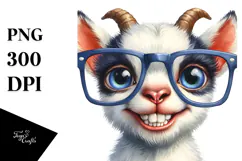 Funny Baby Dog Goat PNG Product Image 1