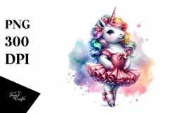 Colorful Baby Unicorn PNG Product Image 3