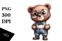 Standing Baby Bear in Boots | Sublimation | Clipart Product Image 1