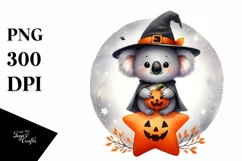 Digital Baby Koala Halloween PNG Product Image 3