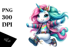 Jumping Unicorn PNG Product Image 1