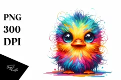 Cute Baby Duck | Colorful | Watercolor Product Image 3