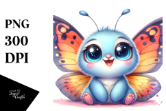 Energetic Baby Butterfly, PNG Product Image 1