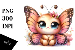 Energetic Baby Butterfly, PNG Product Image 1