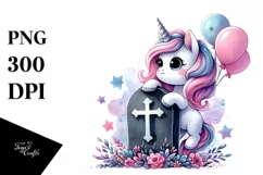 cute Baby Unicorn Grave | Sublimation | Clipart Product Image 1