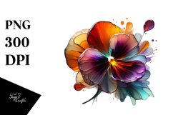 Abstract Pansy | Summer Clipart Product Image 1