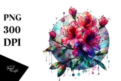 Abstract Rhododendron | Stained | Watercolor Product Image 3