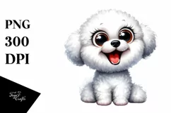 Funny Furr Bichon Frise | Sublimation Clipart Product Image 1