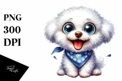 Funny Furr Bichon Frise | Sublimation Clipart Product Image 1