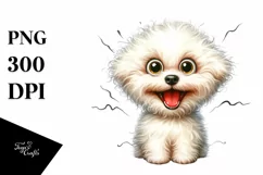 Funny Furr Bichon Frise | Sublimation Clipart Product Image 1