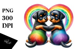 Rainbow Saint Bernard Sticker Product Image 1