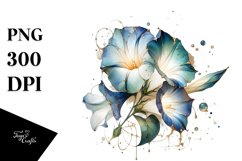 Abstract Glossy Morning Glory on | Sublimation | Clipart Product Image 1