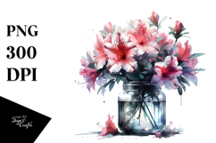 Abstract Jar Azalea Scene Product Image 1