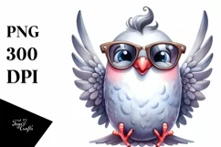 Happy Dove with Sunglasses | Clipart Product Image 3