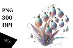 Abstract Glossy Snowdrop Made of PNG Product Image 1