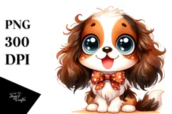 Cute Cartoon Brittany PNG Product Image 1