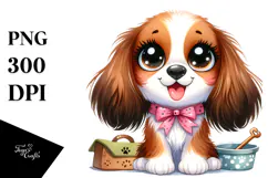 Cute Cartoon Brittany PNG Product Image 1
