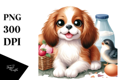 Cute Cartoon Brittany PNG Product Image 1