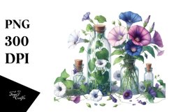 Watercolor Bottle | Morning Glory Clipart Product Image 3