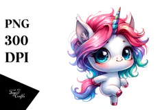Cute Unicorn Dancing with Cool Haircut PNG Product Image 1