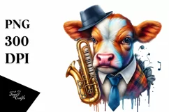 Colorful Baby Cow PNG Product Image 3